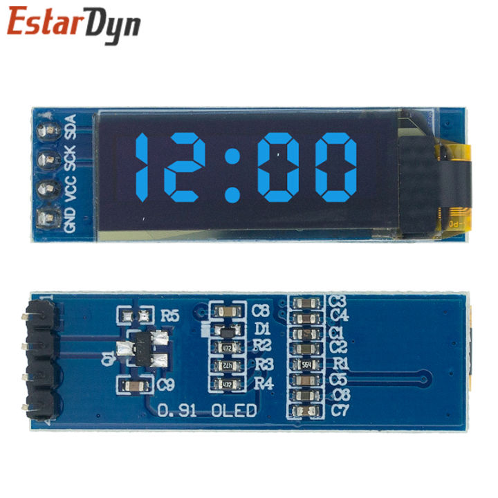 EstarDyn%200.91%20Inch%20%20I2C%20OLED%20Display%20Module%20White%20/%20BLUE%20/YelloW%20I2C%20OLED%20Screen%20Driver%20DC%203.3V~5V%20for%20-%20Image%204