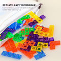 3D Blocks Puzzle Toys, DIY Intelligent Colorful Plastic Blocks Game Transparent Brain Teaser Toy for 8+ Boys and Girls. 