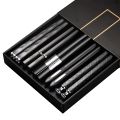 5 Pairs Japanese Chopsticks Sushi Sticks Korean Chopsticks Reusable Alloy Chop Sticks Kitchen Tableware Tool Accessories. 
