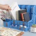 Multi-color file rack folder storage box desktop file box multi-functional file basket multi-layer shelf office bookshelf. 