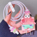 Cute Blue Flower Charger Cable Protector For Iphone15 14 13 18W20W Original Charger Protector Data Line Spiral Winder Protective. 