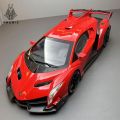 1:24 scale LAMBORGHINI VENENO diecast model car lights sound pull back. 