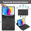 Keyboard Case for iPad 10th Generation 10.9 (2022), Wireless Removable iPad 10th Gen Keyboard with Protective Case, iPad Case with Keyboard for iPad 10th Generation 10 Inches, Black. 