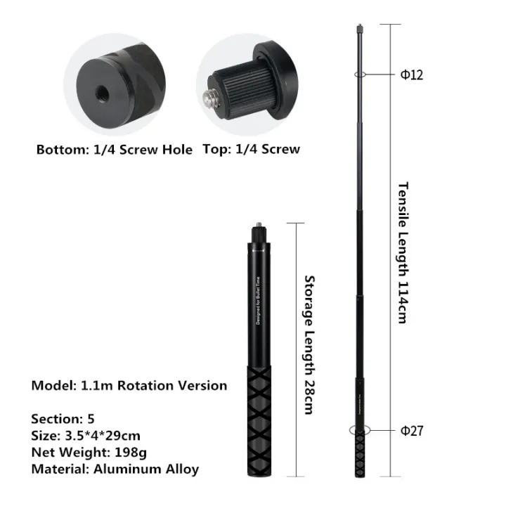 Metal%20Invisible%20Extended%20Edition%20Selfie%20Stick%20Scalable%20Monopod%20for%20Insta360%20X3%20X4%20X5%20Accessories%20for%20%20%20Action%205%204%20Stick%20-%20Image%207