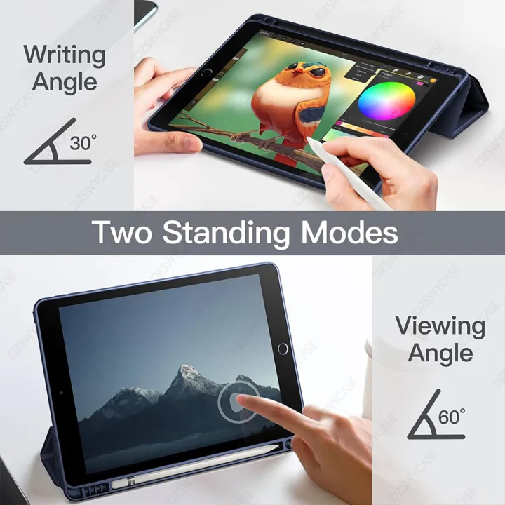 Hybrid%20Slim%20Case%20for%20iPad%209th/8th/7th%20Generation%20(2021/2020/2019)10.2%20Inch%20with%20Pencil%20Holder%20Clear%20Transparent%20Back%20Shell%20Cover%20-%20Image%206