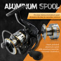 Rooblinos HE Spinning Reels Ultralight Metal 5.2:1 Gear Ratio 1000-7000 Saltwater Or Freshwater Big Max Drag Fishing Reels. 