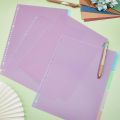 24 Sheets 4-Tab Binder Dividers A4 Plastic Blank Index Dividers Office Subject Dividers Colorful Loose Leaf Binders Multipunched. 