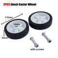 2pcs Air Compressor Caster Wheels 5-6In Absorption Non-Slip Silent Plastic For Air Pumps Oil-free Machines Replacement Accessory. 