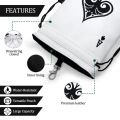 Funny Golf Valuables Pouch, PU Leather Golf Tee Pouch with Drawstring Closure Golf Ball Handbag Portable Ball Pouch. 