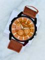 Casual Sport Wrist Watch – Round Dial with Fabric Canvas Nylon Strap. 