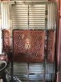 Stainless steel gates and door. 