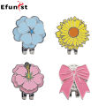 Golf Cap Clips With Magnet Mark Petal Pattern Golf Ball Marker Golf Ball Position Removable Metal Drop Ship Golf Accessories.