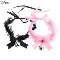 Lace Aesthetic Necklace Bow Knot Bell Choker Necklace Women's Cute Collar Gothic Simple  Lovely Pendant Fashion Jewelry. 