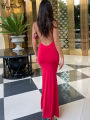 Hugcitar Summer Solid Sleeveless Backless Elegant  Bodycon Y2K Maxi Prom Dress Women Clothes Birthday Party Casual Y2K. 