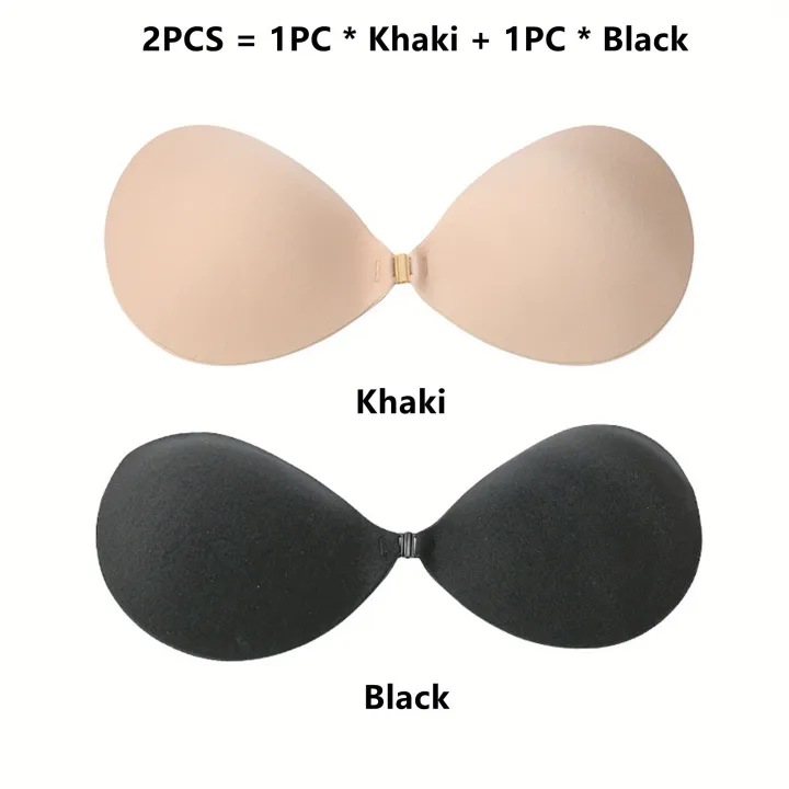 Women%20Invisible%20Push%20Up%20Bra,%20Bust%20Front%20Closure%20Sticky%20Bra,%20Backless%20Strapless%20Bra,%202PCS,%20Black%20and%20Khaki%20-%20Image%207