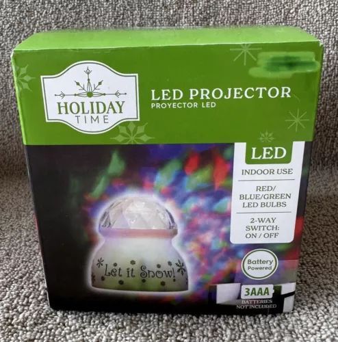 (K). Indoor Holiday Time LED Projector “Let It Snow” New Lot condition ...