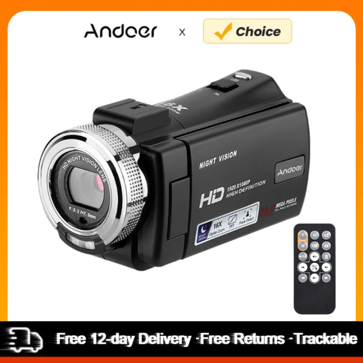 Andoer V12 1080P Full HD 16X Digital Zoom Recording Video Camera
