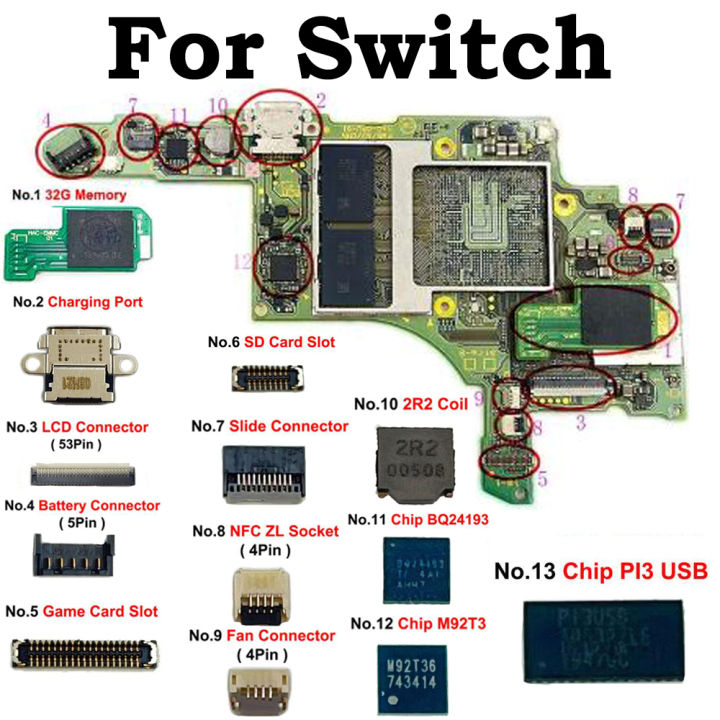 Magic 2r2 Motherboard Chip Type-C Charging Port 32G Memory 2R2 Coil Slide Card ...