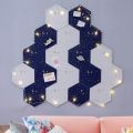1PCS Felt Board Tile Hexagonal Notice Cork Self Adhesive Pin Board Notice Message Room Wall Decor Sticky Notes Photo Display. 