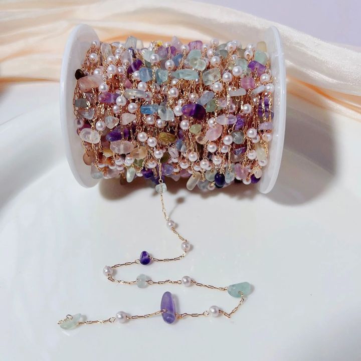 1%20Meter/lot%20Irregular%20Stone%20Beads%20Copper%20Chain%20with%204MM%20Pearls%20Beads%20Links%20for%20DIY%20Jewelry%20Necklace%20Bracelet%20Pendant%20Accessories%20-%20Image%206
