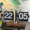 Modern Automatic Page Turning Flip Clock Digital Table Clock for Home Office Decor Technological Sense Page Flipper. 