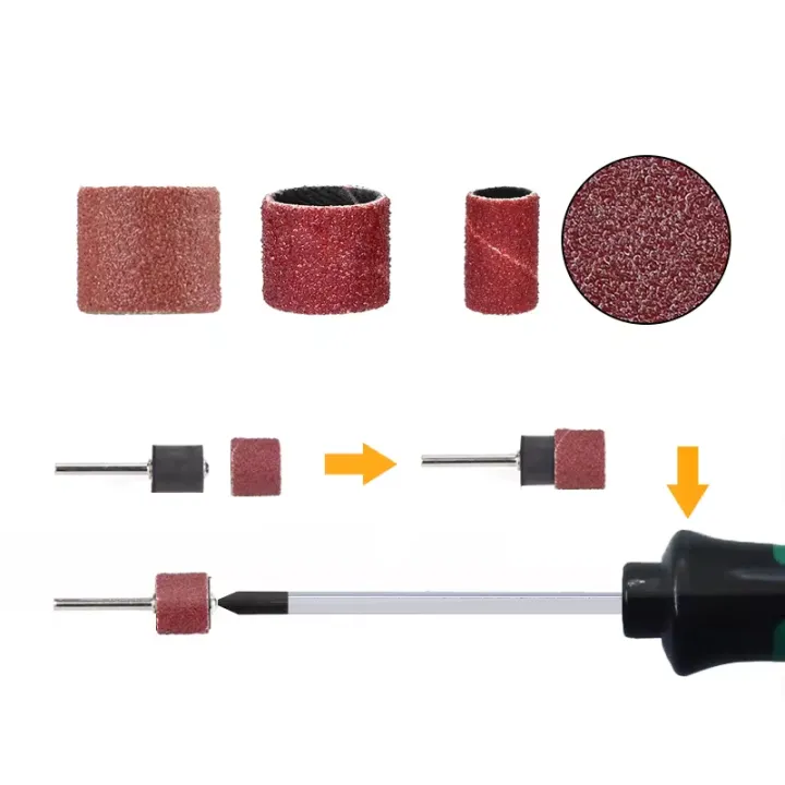 XCAN%20102/132pcs%201/4%203/8%201/2%20Inch%20Sanding%20Drum%20Set%20With%20Sanding%20Mandrels%20Sanding%20Bands%20For%20Nail%20Dremel%20Accessories%20-%20Image%204