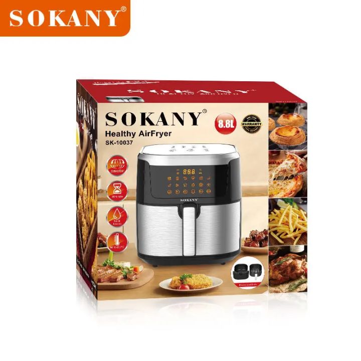 Sokany%208.8L%20Digital%20Air%20Fryer%20(SK-10037)%20%7C%202000W%20Power%20%7C%2012%20Preset%20Menus%20%7C%20Smart%20Touchscreen%20%7C%20Oil-Free%20Cooking%20%7C%20Detachable%20Basket%20-%20Image%206
