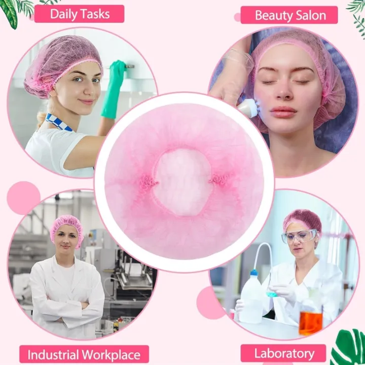 100PCS%20Disposable%20Non-Woven%20Bouffant%20Caps%2021Inchs%20Hair%20Bath%20Shower%20Caps%20Elastic%20Dust%20Head%20Cover%20Nets%20for%20Women%20Beauty%20Salon%20Spa%20-%20Image%206