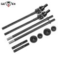 Steel Capra F9 Portal Stub Axle Universal Joint Driveshaft Straight Shaft Overdrive Gear for 1/10 RC Rigs Crawler UTB10 Upgrade.