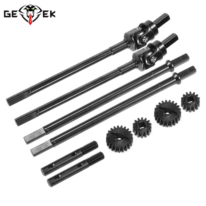Steel Capra F9 Portal Stub Axle Universal Joint Driveshaft Straight Shaft Overdrive Gear for 1/10 RC Rigs Crawler UTB10 Upgrade