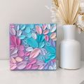 handmade flower thick texture acrylic painting for wall art decore. 