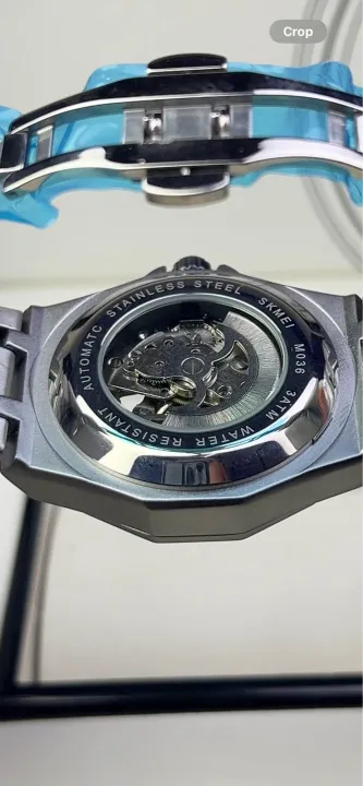 SKMEI%20M036%20Automatic%20Skeleton%20Dial%20luminous%20Stainless%20Steel%20Watch%20For%20Men%20-%20Image%204