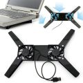 High Quality Portable Laptop Cooler Foldable Silent USB Powered Cooler with Double Fans Notebook Cooler for 7-15 inch Laptop.