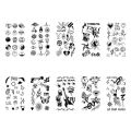10pcs Waterproof Temporary Tattoo Sticker Love Emoticon Moon Sun Lines Skull Planet Tatto Wrist Fake Tattoos Body Art Women Men. 