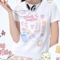 Plus Size Cute Grils Printing T-shirt Gothic Grunge Graphic Y2k Women T-shirts Emo Girls Letter Printing Summer Short Sleeve Top.