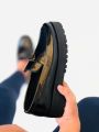Black Shine Men's shoes Unique Design. 