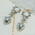 Goth Jewelry Thorn Heart Hoop Earrings Grunge Charms Earrings Punk Aesthetic Women Women Accessories Korean Fashion Earrings.