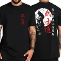 Japan Samurai Spirit T Shirts For Men Japanese Style Back Print Loose Oversized 100% Cotton Tops T-shirt Bushido Male Gifts Tee. 