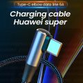 CASIFY G1 6A 120W Elbow Cable USB to Type C Cable 90 Degree Type C Elbow Cable Fast Charing Cable Data Cable 120W Fast Charging Cable 1M. 