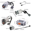 MOC Power Functions Parts Building Blocks Train Track Motor Battery Box Infrared Speed Remote Control Receiver Brick for Legoeds. 