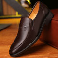 Leather Shoes Men's Business Shoes Luxury Brand Loafers Dress Moccasins Breathable Slip on Black Driving Shoes Male Formal Shoes.