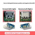 M85K Micro USB to Type C Adapter Board for DIY Repair Charging USB 2.0 Data Transfer Conversion Module Replacement Part. 