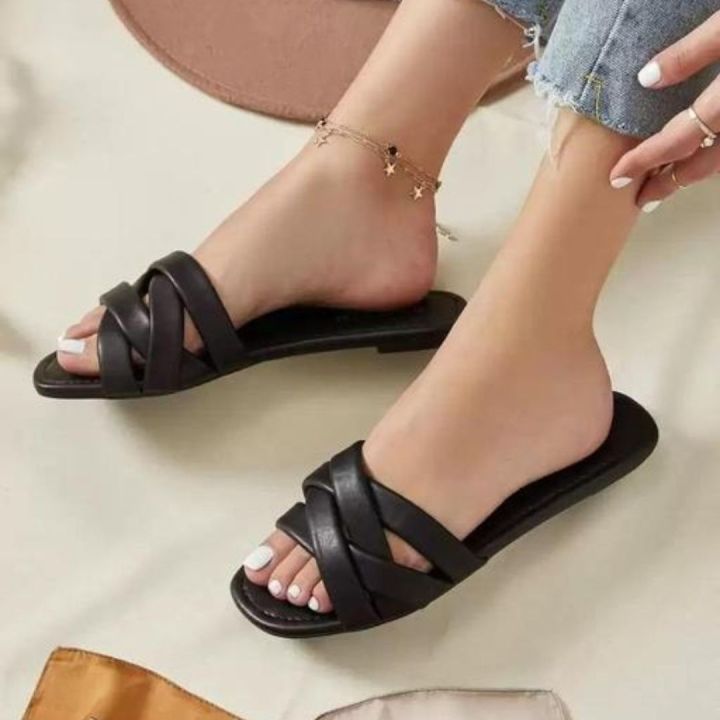 Women's%20Flat%20Strap%20Design%20Sandals%20Summer%20Open%20Toe%20Casual%20Comfortable%20Footwear%20-%20Image%203