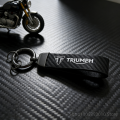 For TRIUMPH DAYTONA 675/675 Trident 660 Tiger 900 1050 Triple 675 1050 Motorcycle Keychain Metal Carbon Fiber Leather Key Chain. 