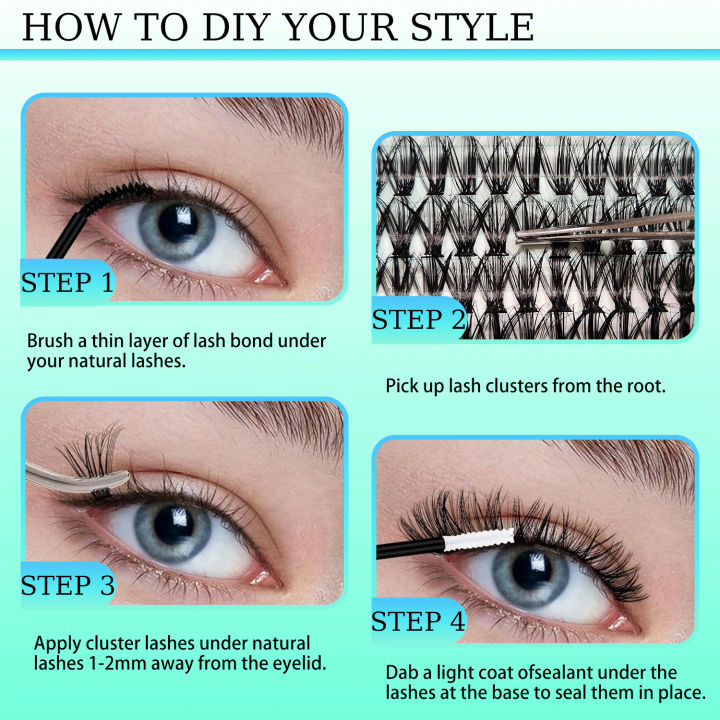 AILAISHI%20LASH%20DIY%20Eyelashes%20Kit%20320pcs%20Cluster%20Lashes%2030D+40D%20Waterproof%20Bond%20and%20Seal%20with%20Remover%20Tweezer%20Premade%20Fan%20Lashes%20-%20Image%206