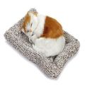 Plush Sleeping Cat Toy with Simulated Meow Sound, Gift Item for Kids, Car Dashboard, and Office Desk Decoration. 