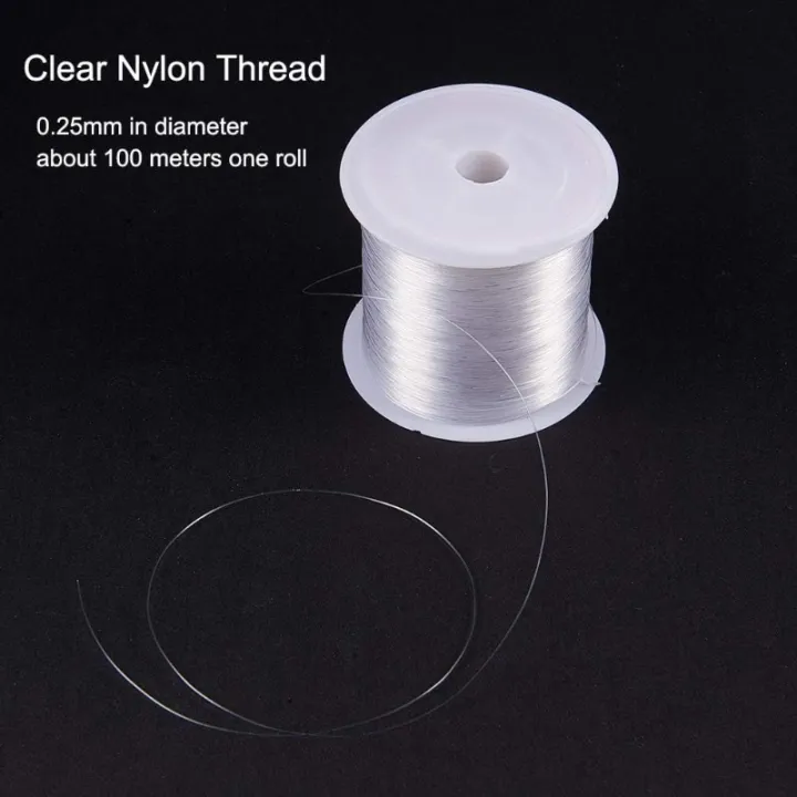 110%20Yards%20Clear%20Invisible%20Craft%20Nylon%20Thread%200.25mm%20Monofilament%20Fishing%20Line%20Bead%20String%20Cord%20for%20Gemstone%20Jewelry%20DIY%20Making%20-%20Image%202