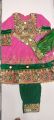 Sindhi Pathani Handmade Frock for Girls with Moti Work and Embroidery, Traditional Black Chiffon Dress for Weddings, Parties, and Special Occasions. 