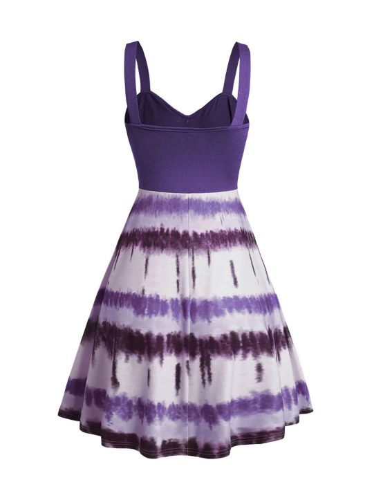 Plus%20Size%20Women's%20Tie%20Dye%20Print%20Dress%20Mock%20Button%20Crossover%20High%20Waisted%20Sleeveless%20A%20Line%20Mini%20Dress%20Summer%20Dresses%20-%20Image%206