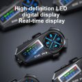 Q30 Pro Summer Motorcycle Helmet Bluetooth Intercom   LED HD Digital Display Music Sharing Intercom Distance 500 Meters. 